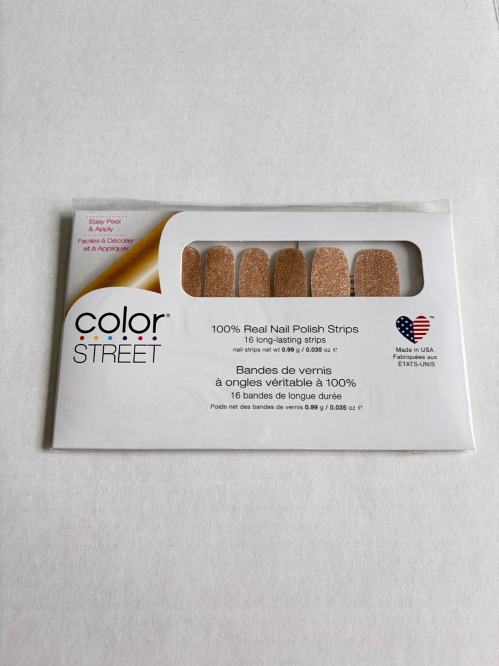 *Retired* Color Street: Chelsea Ya Later | Gold Metallic Sparkle Glitter Party - Picture 3 of 13